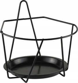 Fém fali virágtartó egy virágágyás terasz erkély fekete