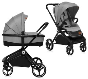 Lionelo - MIKA 2 az 1-ben kombinált babakocsi Grey Stone