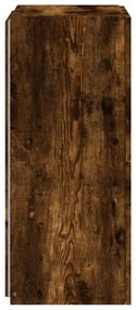 füstös tölgy színű fali TV-szekrény LED-ekkel 40,5x35x80 cm