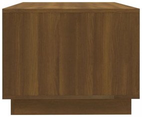 barna tölgyszínű szerelt fa dohányzóasztal 102x55x43 cm