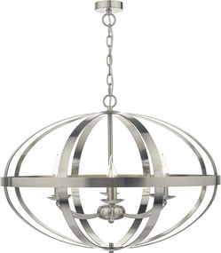 DAR LIGHTING SYM0646 SYMBOL Klasszikus Függesztett Lámpa Szatén Króm E14 IP20