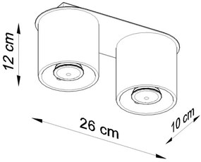 Sollux SL.0054 - Spotlámpa ORBIS 2 2xGU10/40W/230V fekete
