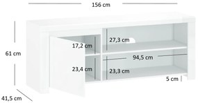 TV asztal/Szekrény Leona (fényes fehér). 1053012