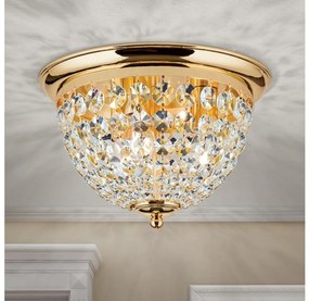 Orion DLU 1840/35-Kristály mennyezeti lámpa PLAFOND 3xE27/40W/230V átm. 35 cm arany