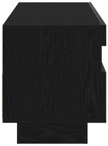 LED világításos TV szekrény - Fekete tölgy, 80x35x40 cm, Mérnöki fa