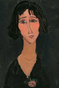 Reprodukció Margherita, Jeune Femme a la Rose, Amedeo Modigliani