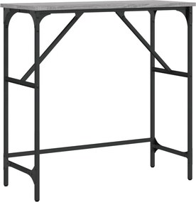 vidaXL szürke sonoma színű szerelt fa konzolasztal 75x32x75 cm