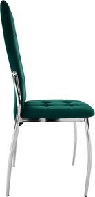 Szék, smaragd Velvet szövet/fém, ADORA NEW
