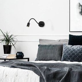 Fekete LED fali lámpa Reading – Opviq lights