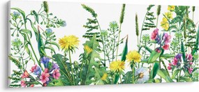 Kép - Festett réti virágok (120x50 cm)