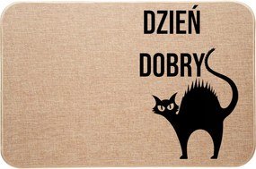 Lábtörlő Bemeneti Lenvászon Hangolt macska Jó Reggelt