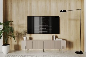 Malmi TV szekrény 200 cm - kasmír / fekete lábak