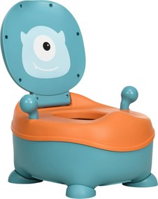 ZONEKIZ Baby Potty 6-36 hónapos korig, hordozható idegen alakú pelenkázó, ülőfedéllel, csúszásgátló szerkezettel, 40 kg terhelhetőséggel, 35.6x35.7x22