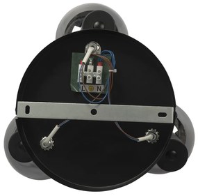 Okos mennyezeti spotlámpa fekete füstüveggel, 3 WiFi P45 - Vidro