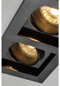 Lámpa Mennyezeti lámpatest RUBIO IP20, 187x102mm, dupla, négyzet, fekete