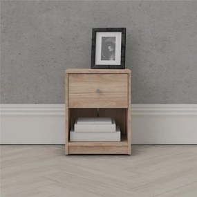 Természetes színű éjjeliszekrény tölgyfa dekorral May - Tvilum