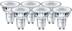 CSOMAG 6x LED Izzó Philips GU10/4,6W/230V 2700K