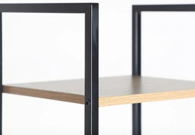 Intenso Home 2 szintes nyitott könyvespolc / éjjeliszekrény 29 x 48cm (Aranytölgy) | Univerzális tároló állvány fém lábakkal
