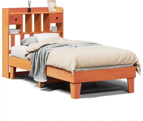 vidaXL viaszbarna tömör fenyőfa ágy matrac nélkül 75 x 190 cm
