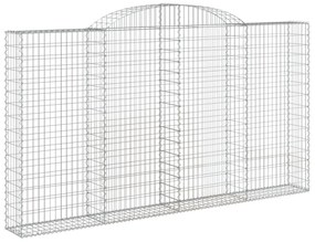 íves horganyzott vas gabion kosár 300 x 30 x 160/180 cm