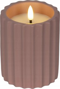 Kültéri Led gyertya sötét rózsaszín dekoratív 11,5cm