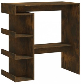 füstös tölgy színű bárasztal tárolópolccal 100 x 50 x 101,5 cm