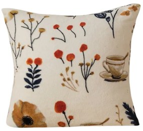 Mikroplüss párnahuzat PAPAVA 45x45 cm, krémszínű