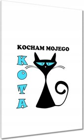 Vászonkép 70x100 Szeretem a macskámat