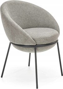 Kárpitozott szék konyha nappali fésülködőasztalhoz karfával szürke K482