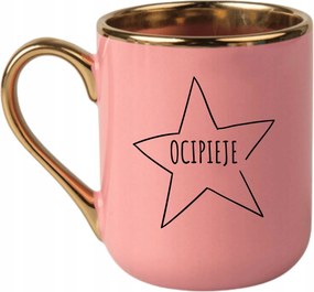 Bögre Elegáns Rózsaszín Arany Rant Vicces Ajándék Melegítő