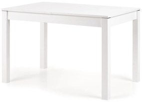 Asztal Houston 132Fehér, 76x75x118cm, Hosszabbíthatóság, Laminált forgácslap, Közepes sűrűségű farostlemez