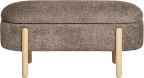 Ülőpad tárolóval, barna/natúr, elegáns dizájn