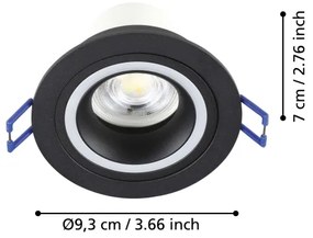 Eglo 900764 - LED RGBW Dimmelhető fügesztett mennyezeti lámpa CAROSSO-Z 4,7W/230V fekete