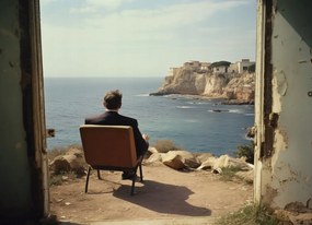 Poszter 18x13cm Magányos tengerparti konfrontáció