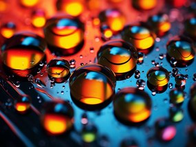 Poszter 80x60cm Közelvíz cseppek