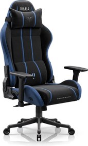 Szövet gamer szék fekete-kék Diablo X-One 2.0 Night Blue Small