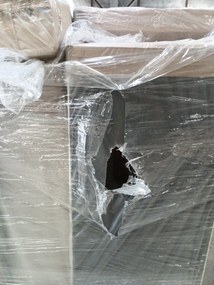 AKCIÓ Világos bézs U alakú ülőgarnitúra SMART COSARO 295x140 cm II. osztály