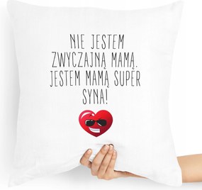 Anyák Napi Párna Szuper Fiú Anya nyomtatott fényképpel