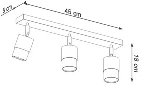 Sollux SL.1071 - Spotlámpa NERO 3xGU10/40W/230V fekete/arany