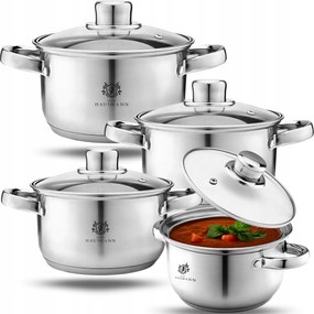 Edénykészlet 8EL Indukciós Gáz Rozsdamentes Acél 18/0