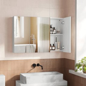 Zrcadlo, mdf, bílá, AZR-E1132 WT