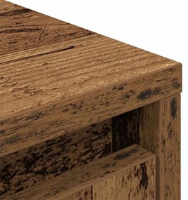 antik fa szerelt fa szekrény fiókkal 55,5x34x119,5 cm