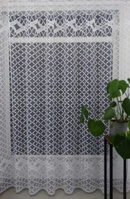 Mg Függöny Mintás Geo 35669 Fehér 500x250cm Kész M Szalaggal