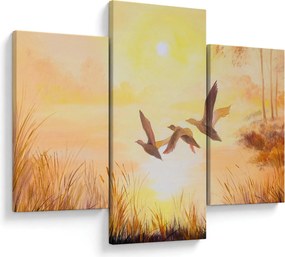 Kép - Daruk naplementekor (90x60 cm)