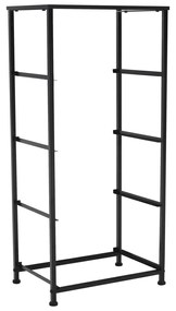 PALMERA szekrény szövet fiókokkal, fekete