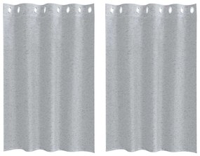 Függönyök függönyökkel 2 pcs Sötétszürke Poliészter