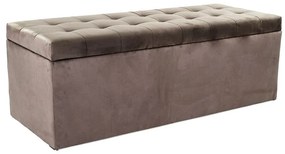 Ülőkés velúr tároló puff, 130 cm, barna - MADISON