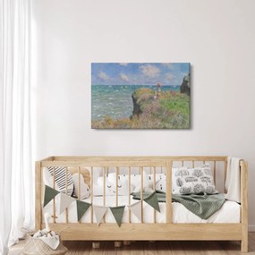 Kép - Claude Monet, Cliff Walk at Pourville, reprodukciók (90x60 cm)