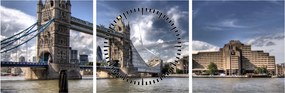 Kép - Tower Bridge Londonban (órával) (90x30 cm)