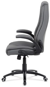 Szürke Ekobőr Irodai Főnöki Szék, Hinta Mechanikával. KA-G301 GREY